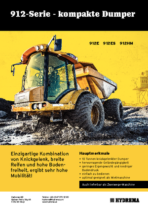 Съчленени самосвали Hydrema H 912 ES