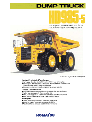 Камиони-самосвали Komatsu HD985-5