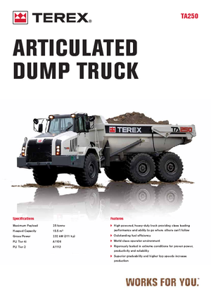 Съчленени самосвали Terex TA 250