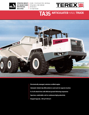 Съчленени самосвали Terex TA 35-7