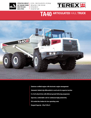 Съчленени самосвали Terex TA 40