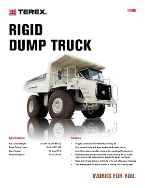 Камиони-самосвали Terex TR 60