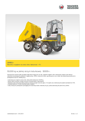 Колесни самосвали Neuson 10001