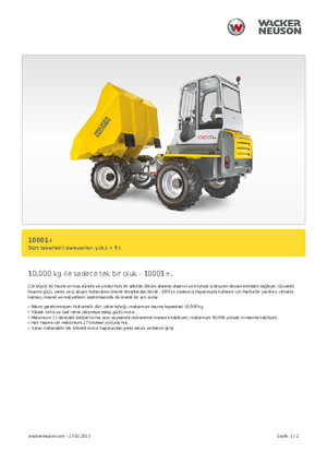 Колесни самосвали Neuson 10001