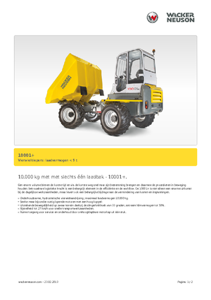 Колесни самосвали Neuson 10001