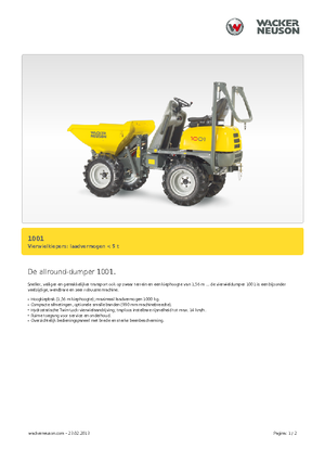 Колесни самосвали Neuson 1001