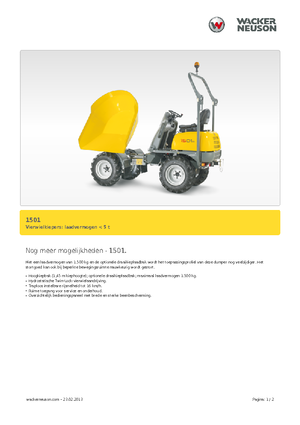 Колесни самосвали Neuson 1501