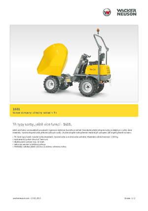 Колесни самосвали Neuson 1601