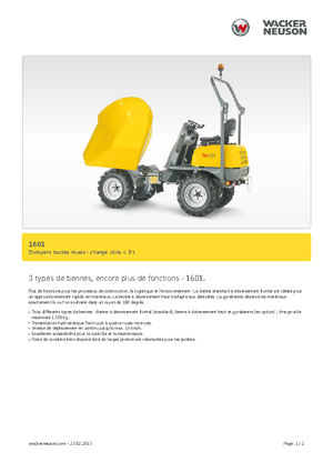 Колесни самосвали Neuson 1601