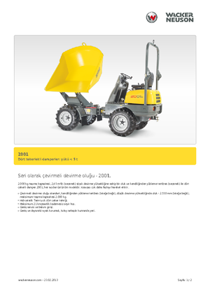 Колесни самосвали Neuson 2001