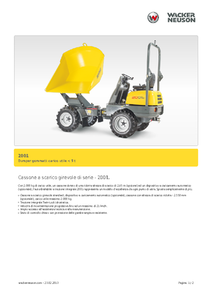 Колесни самосвали Neuson 2001