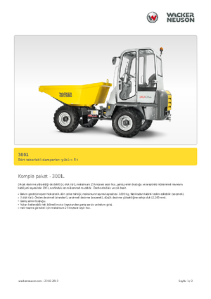 Колесни самосвали Neuson 3001
