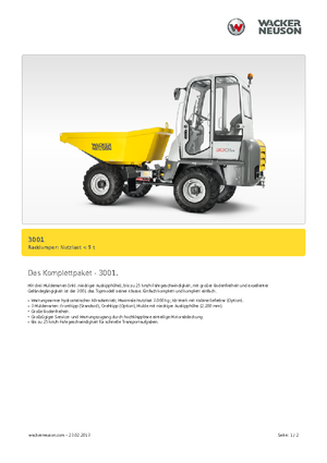 Колесни самосвали Neuson 3001