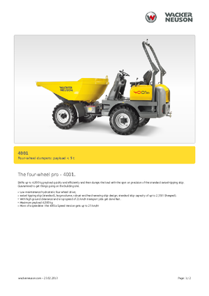 Колесни самосвали Neuson 4001