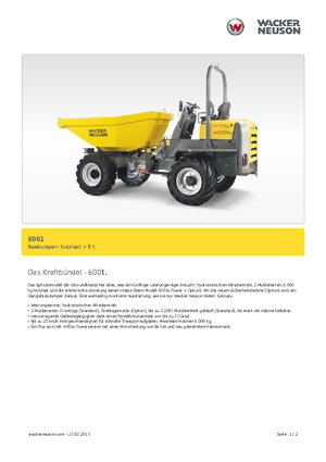Колесни самосвали Neuson 6001