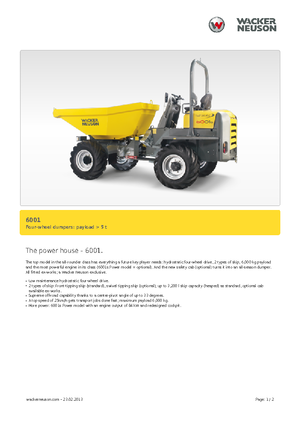Колесни самосвали Neuson 6001