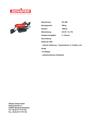 Самосвали на вериги SCHÄFER DS 1000