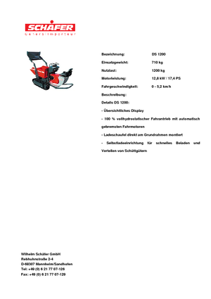 Самосвали на вериги SCHÄFER DS 1200