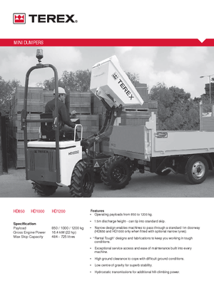 Колесни самосвали Terex HD 1200