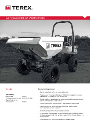 Колесни самосвали Terex TA 3.5 SH