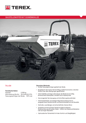 Колесни самосвали Terex TA 3.5 SH