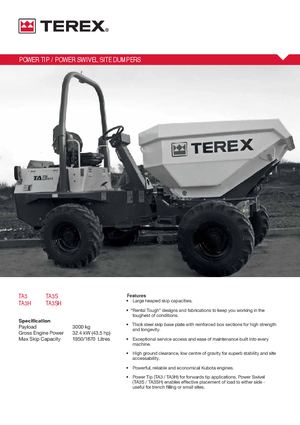 Колесни самосвали Terex TA 3