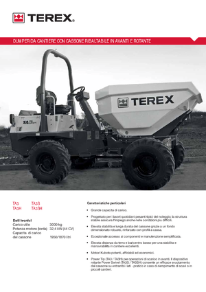 Колесни самосвали Terex TA 3