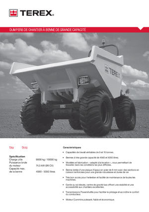 Колесни самосвали Terex TA 9