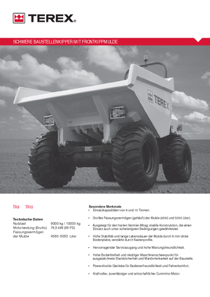 Колесни самосвали Terex TA 9