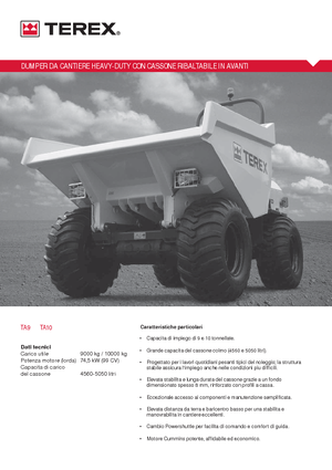 Колесни самосвали Terex TA 9