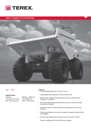 Колесни самосвали Terex TA 9