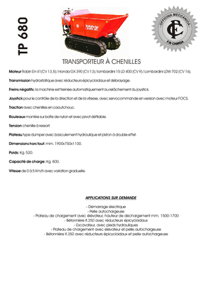 Самосвали на вериги Camisa TP 680