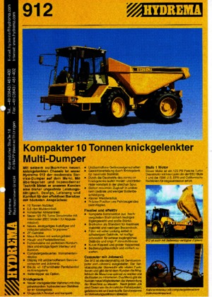 Съчленени самосвали Hydrema 912