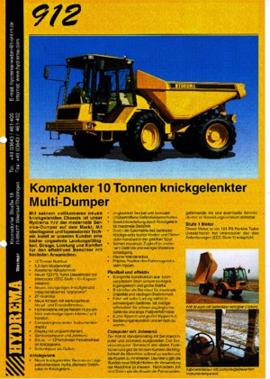 Съчленени самосвали Hydrema 912 Multitip