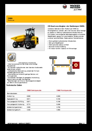 Колесни самосвали Wacker Neuson DW90