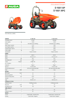 Колесни самосвали Ausa D 1001 APG