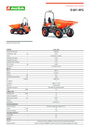 Колесни самосвали Ausa D 601APG 