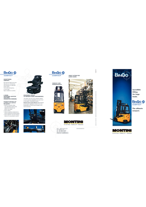 Челни вилични електрокари Montini Bingo plus N 250 Compact