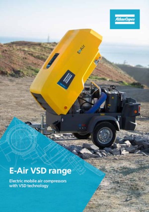 Преносими компресори за въздух - дизелови, електрически, бензинови Atlas Copco E-Air H450 VSD