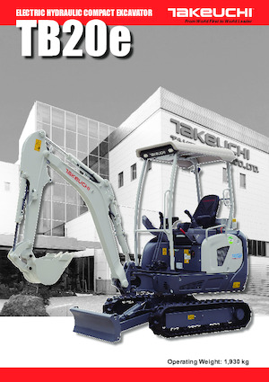 Електрически верижни багери Takeuchi TB 20 e