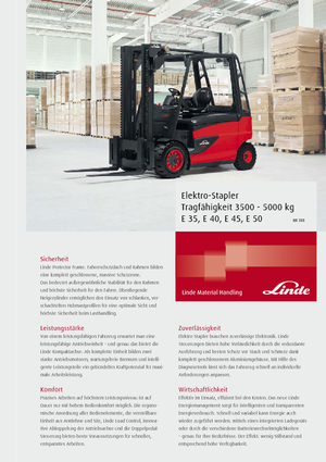 Челни вилични електрокари Linde E 40/600 L
