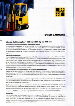 Челни вилични електрокари Hyster E 1.75 XM