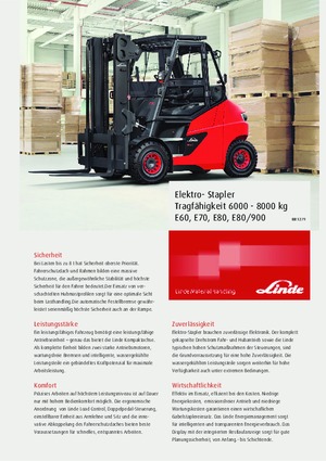 Челни вилични електрокари Linde E 70
