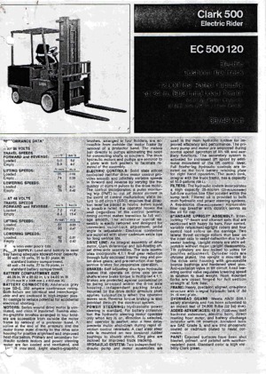 Челни вилични електрокари Clark EC 500 120