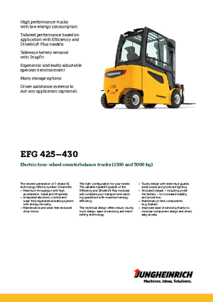 Челни вилични електрокари Jungheinrich EFG 430