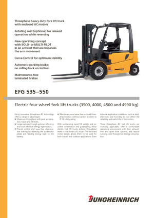 Челни вилични електрокари Jungheinrich EFG 550