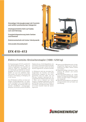 Електрически странични товарачи Jungheinrich EFX 413