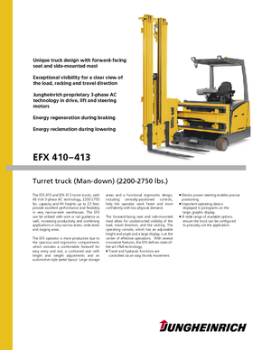 Електрически странични товарачи Jungheinrich EFX 413