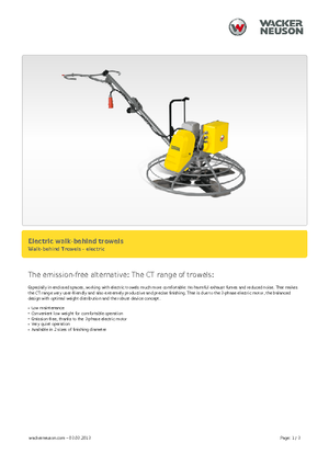 Роторни заглаждачи - ръчно водими Wacker Neuson CT 36-400 E