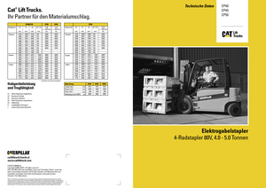 Челни вилични електрокари Caterpillar EP50